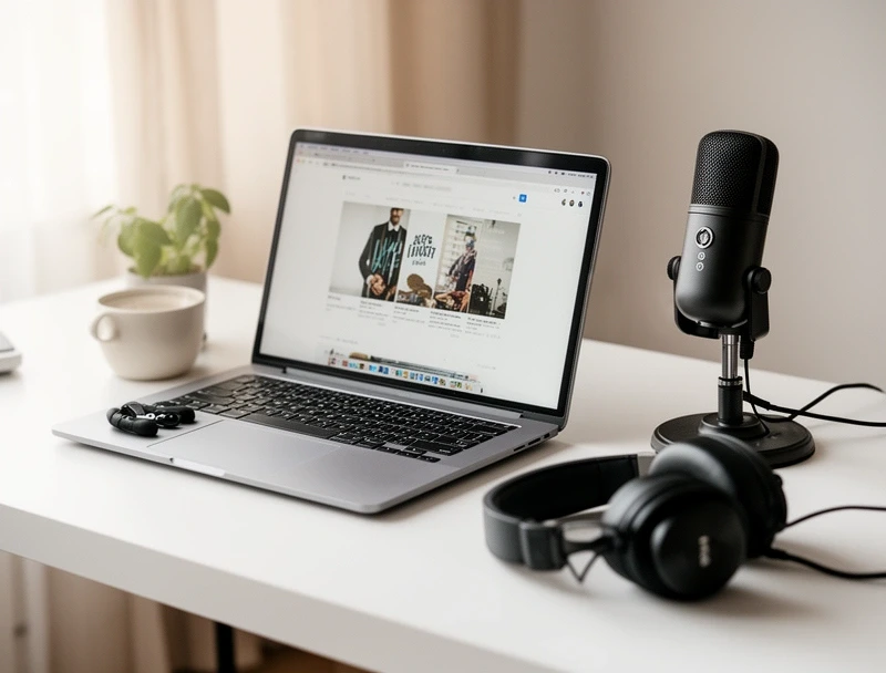 Online-Journalismus Workshop – Laptop und Mikrofon